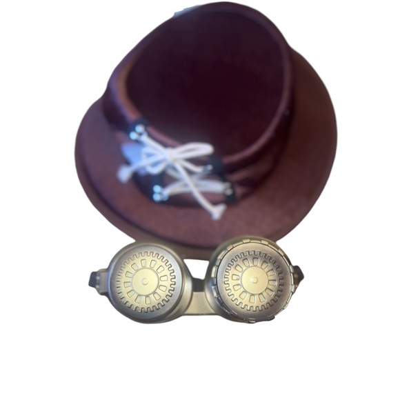 ▶️ California Costumes ◀️ Steampunk Hat, Goggles, Glovelettes - Picture 2 of 5